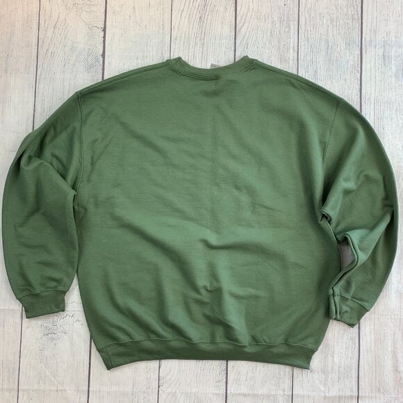 Gildan sz XL Sweatshirt Green Fleece Campfire Sweatshirt - Picture 3 of 6